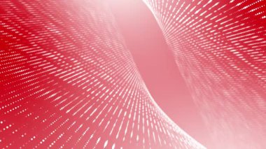 Parçacıkların olduğu kırmızı dalga arka plan, soyut arkaplan. vektör illüstrasyonu.