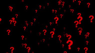 Siyah arkaplanda soru işaretleri