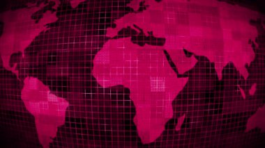 Parlak noktalı ve kırmızı noktalı soyut harita, vektör