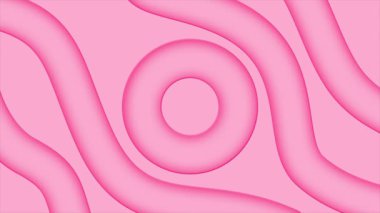 Soyut geometrik çemberli modern vektör pembe arkaplan
