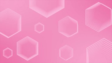 Altıgen arkaplanlı soyut pembe geometrik desen