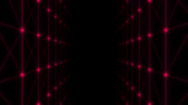 Siyah arka planda neon ışıklar. 3d oluşturma.