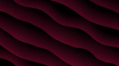 Soyut kırmızı dalga deseni. 3 boyutlu arkaplan.