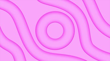 Eğri çizgileri olan pembe bir arkaplanın vektör çizimi
