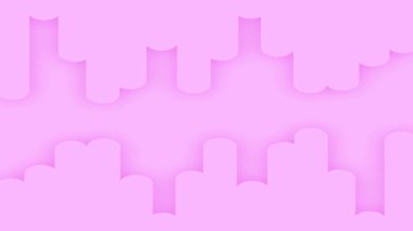 Pembe ve beyaz arkaplan, farklı şekil ve boyutlarda desen.