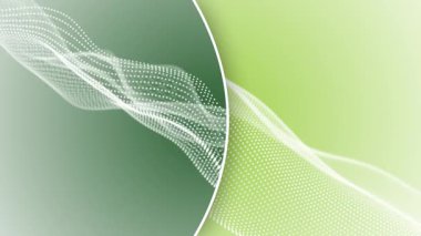 Soyut dalga arkaplanı, yeşil ve beyaz renk. vektör illüstrasyonu