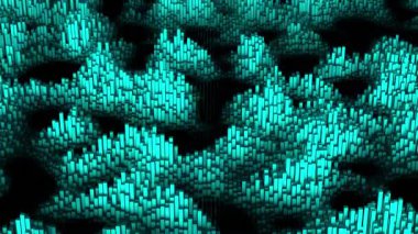 Modern fütüristik bilim-kurgu arkaplanının soyut 3 boyutlu canlandırması. Fütüristik şekil. Fütürist tasarım, poster, afiş.