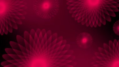 Kırmızı ve beyaz daireli soyut arkaplan