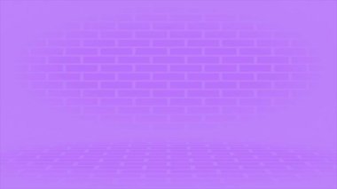 Arkaplan için beyaz tuğla duvar dokusu olan soyut mor gradyan, 3 boyutlu illüstrasyon.