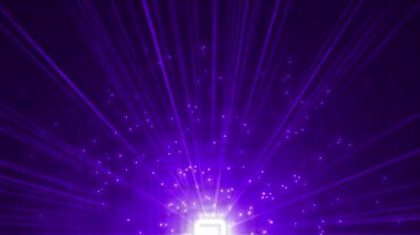 Lazer ışıklarıyla fütüristik bilim kurgu geçmişi. mor, pembe ve mor renkler. Metin için boş alan. 3d resimlendirme canlandırması