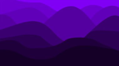 Dağları ve tepeleri olan güzel mor bir arkaplanı olan vektör çizimi, ortasında gökyüzü..