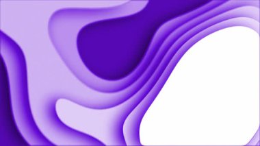 Beyaz kağıt kesikli mor arkaplan dalgaları. 3d illüstrasyon