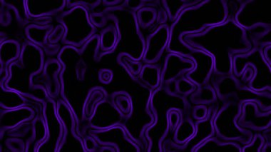 Soyut dijital fraktal model. Siyah arkaplan üzerindeki dalgalı çizgilerin yatay yönelimi.