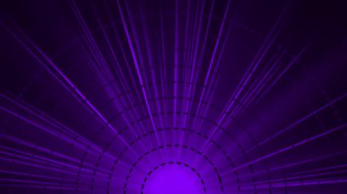 3 boyutlu soyut tünel, neon ışıklar, 3 boyutlu çizim, 3 boyutlu illüstrasyon.