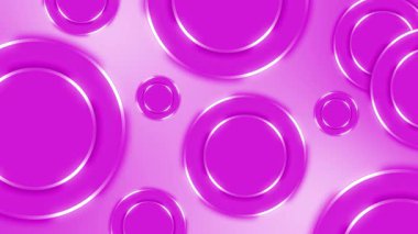Pembe ve mor daireler. 3D görüntüleme, 3D resimleme.