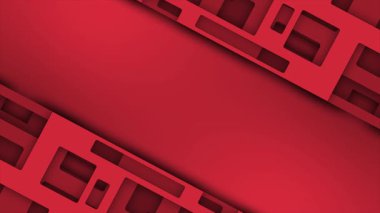 Kare ve çizgilerle kırmızı arkaplan. vektör tasarımı illüstrasyonu