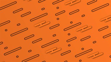 Turuncu ve siyah elementlerle kusursuz desen