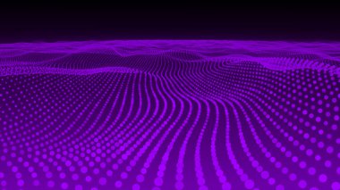 Soyut arkaplan. parçacıklarla dalga çizgisi.