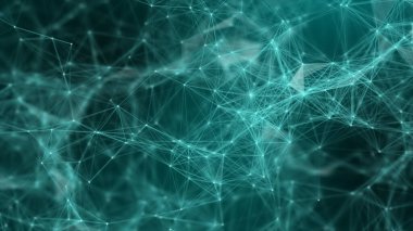 mavi ağ bağlantı hatlarının arkaplanı. 3d oluşturma