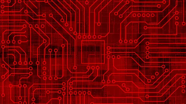 kırmızı devre kartı bilgisayar teknolojisi kavramı