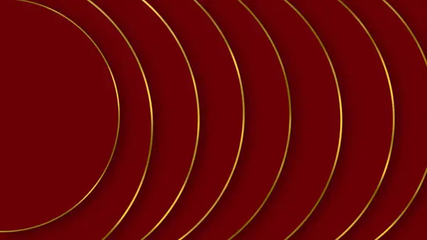 altın ve kahverengi çizgili kırmızı arkaplan, 3 boyutlu görüntüleme.