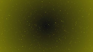 Parçacıkların olduğu soyut sarı parlayan arkaplan. vektör illüstrasyonu