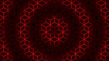 Geometrik elementlerle kırmızı soyut arkaplan