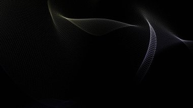 Siyah dalga ve çizgilerle soyut arkaplan.