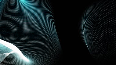 koyu bir arka plan üzerinde soyut dalga çizgileri