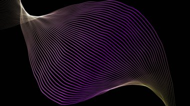Bir parlayan ile koyu arka plan soyut dalgalar