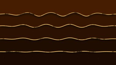 Kahverengi çizgileri olan yatay pankartlar. vektör