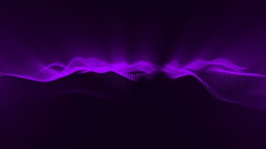 neon dalga parlak arkaplan