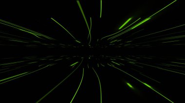 mavi arkaplanda neon parlayan tekno çizgiler