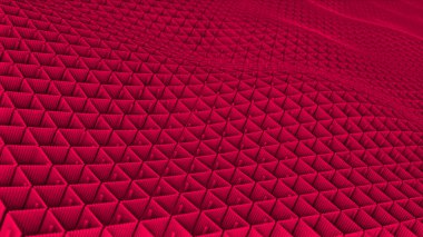 Soyut altıgen ağ arkaplanının 3 boyutlu görüntüsü. Geometrik arkaplan.