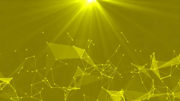 bağlı çizgiler ve noktalar ile soyut çokgen arkaplanı.