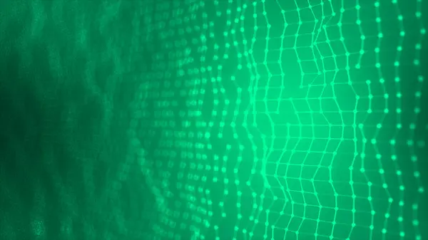 soyut çokgen uzay arkaplanı. Koyu noktalar ve çizgiler. 3d oluşturma