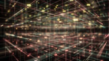 soyut dijital ağ arkaplanı. 3 Boyutlu Hazırlama
