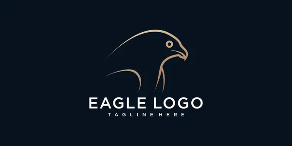 Logo Águila Con Ilustración Diseño Creativo Vector Premium — Archivo Imágenes Vectoriales