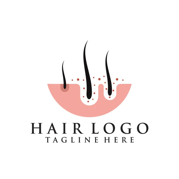 Hair Treatment Logo Illustration Design Premium Vector — Stock Vector