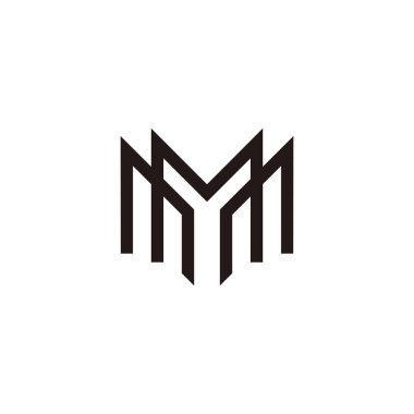 Modern tasarım fikri olan M harfi logosu şirketiniz ya da işletmeniz