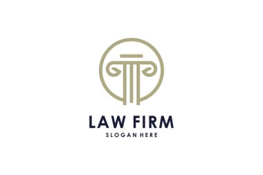 Soyut kavramlı avukat logosu modern tasarım