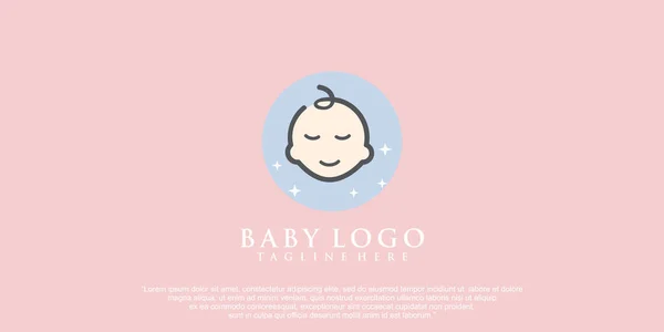 Enkel Baby Logo Design För Buskar Premium Vector — Stock vektor