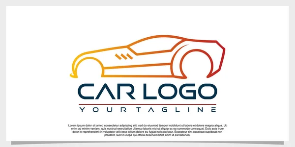Carro Esporte Logotipo Vetor Ícone Design Simples Vetor Premium — Vetor de Stock