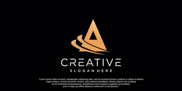 Carta Logotipo Com Conceito Abstrato Criativo Premium Vector — Vetor de Stock