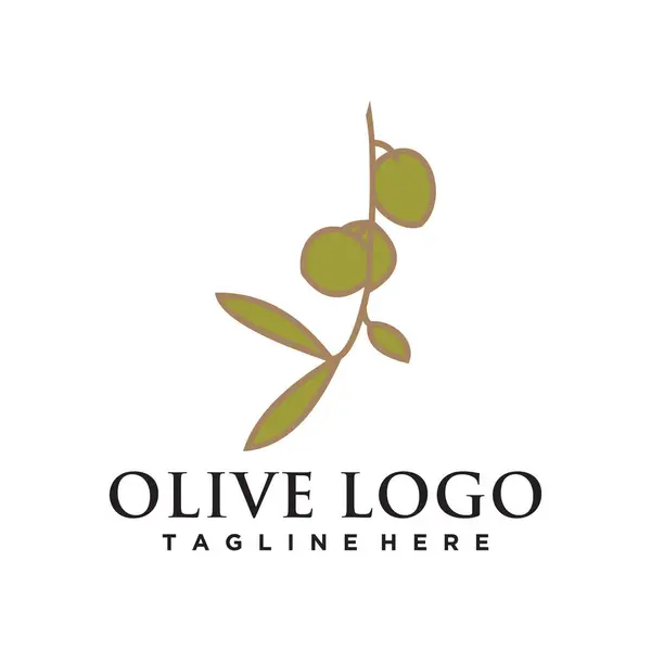 Plantilla Logotipo Vector Aceite Oliva Este Diseño Utilizar Hoja Premium — Archivo Imágenes Vectoriales