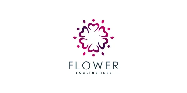 クリエイティブコンセプトの花のロゴデザイン プレミアムベクター — ストックベクタ