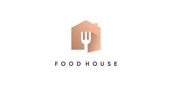Дизайн Логотипа Пищевого Дома Современной Концепцией Premium Vector — стоковый вектор