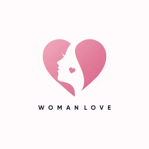 Woman Love Icon Vector Modern Element Concept Logo Design Premium — Stock Vector