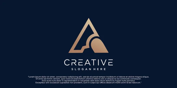 Monograma Criativo Carta Modelo Design Logotipo Com Conceito Exclusivo Premium — Vetor de Stock