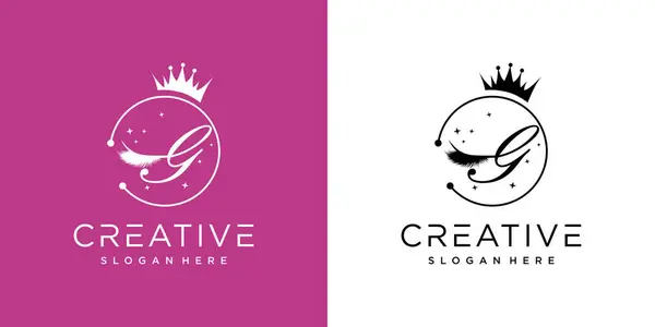 Logo Cils Concept Créatif Avec Combinaison Lettre Premium Vector — Image vectorielle